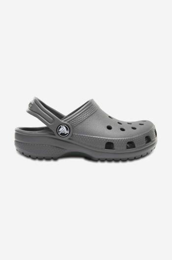 Detské šľapky Crocs šedá farba