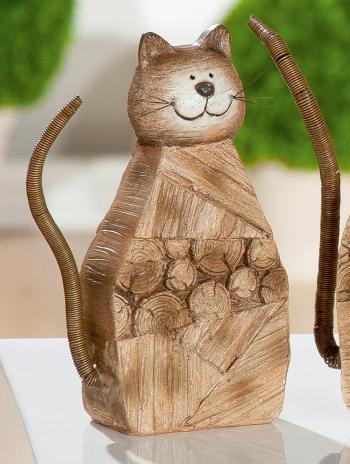 Dekorácia Mačka Forest stojaca, 16,5 cm