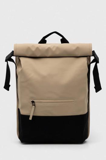 Ruksak Rains 13760 Trail Rolltop Backpack béžová farba, veľký, jednofarebný