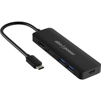 AlzaPower USB-C Dock Station 6 v 1 čierna (APW-HCC6B)