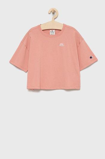 Detské bavlnené tričko Champion 404337 ružová farba,