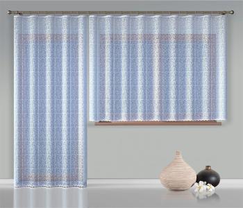 Forbyt, Hotová záclona alebo balkónový komplet, Anita, biela 300 x 130 cm + 200 x 250 cm