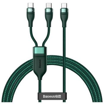 Baseus Flash Series Fast Charging Data Cable Type-C to Dual USB-C 100 W 1,5 m Green (CA1T2-C06)