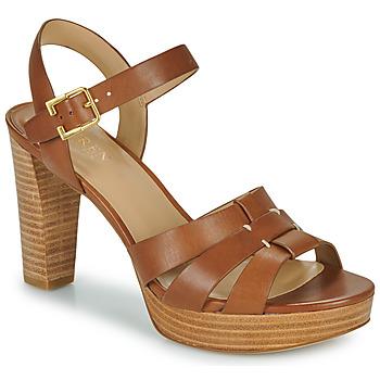 Lauren Ralph Lauren  Sandále SOFFIA-SANDALS-HEEL SANDAL  Hnedá