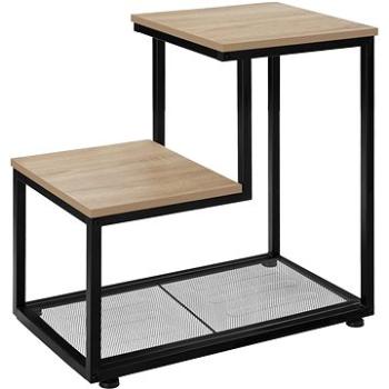 Tectake Odkladací stolík Halifax 60,5 × 35,5 × 60,5 cm, Industrial svetlé drevo, dub Sonoma (404272)