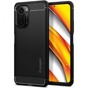 Spigen Rugged Armor silikónový kryt na Xiaomi Poco F3 / Mi 11i, matný čierny (ACS03006)