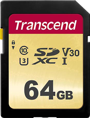 Transcend Premium 500S SDXC karta 64 GB Class 10, UHS-I, UHS-Class 3, v30 Video Speed Class