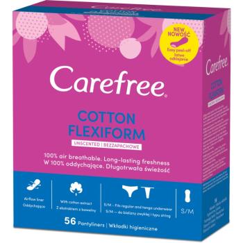 Carefree Cotton Flexiform slipové vložky bez parfumácie 56 ks