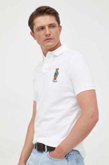 Bavlnené polo tričko Polo Ralph Lauren zelená farba, s nášivkou