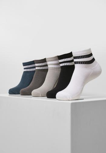 Urban Classics Sporty Half Cuff Logo Socks 5-Pack multicolor - 43–46