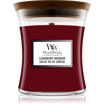 Woodwick Elderberry Bourbon vonná sviečka s dreveným knotom 275 g