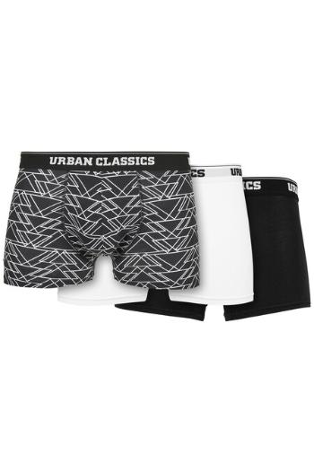 Urban Classics Organic Boxer Shorts 3-Pack tron aop+white+black - M