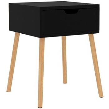 SHUMEE Nočný stolík čierny 40 × 40 × 56 cm drevotrieska, 326797