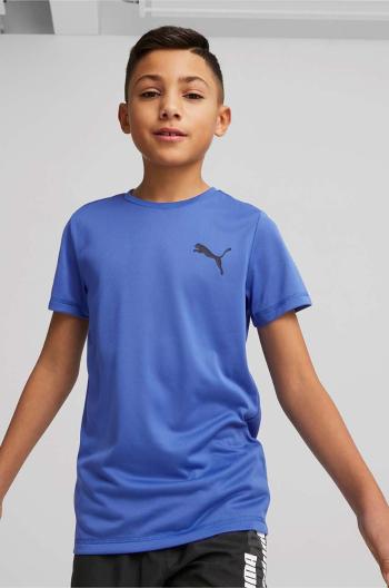 Detské tričko Puma ACTIVE Small Logo Tee B fialová farba, s potlačou