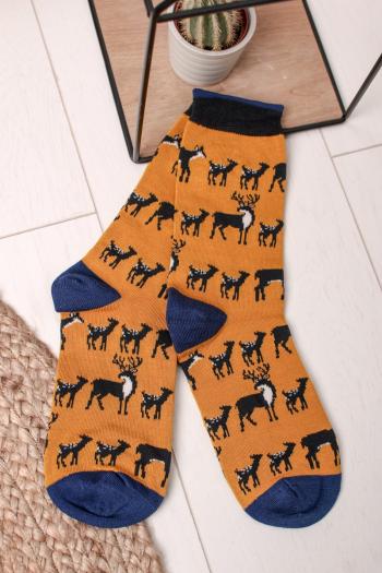 Modro-žlté ponožky Animal Kin Socks