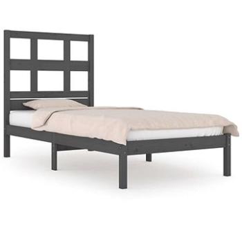 Rám postele sivý masívna borovica 75 × 190 cm Small Single, 3104440