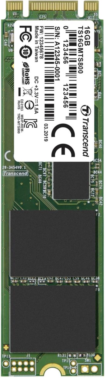 Transcend MTS800 16 GB interný SSD disk NVMe / PCIe M.2 SATA 6 Gb / s Retail TS16GMTS800
