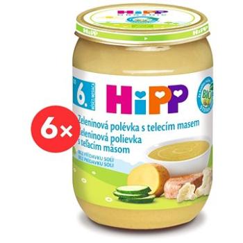 HiPP BIO Zeleninová polievka s teľacím mäsom - 6x 190g (4062300277120)
