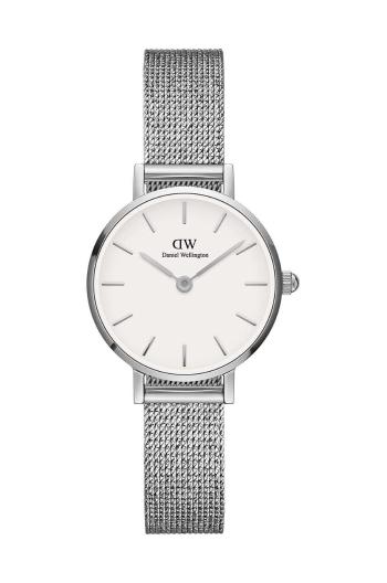 Hodinky Daniel Wellington Petite 24 Pressed Sterling dámske, strieborná farba