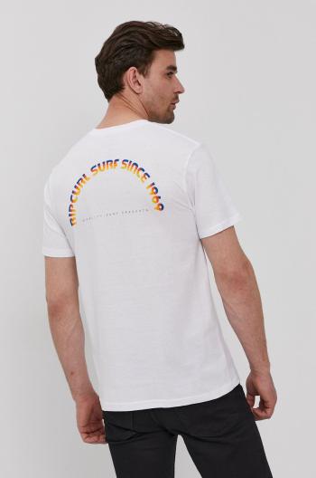 Tričko Rip Curl pánske, biela farba, s potlačou
