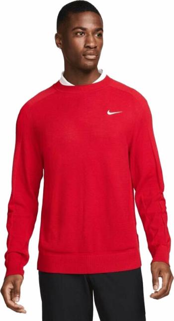 Nike Tiger Woods Knit Crew Mens Sweater Gym Red/White M