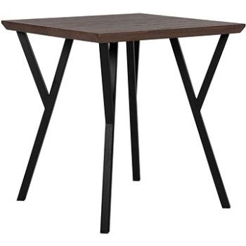 Jedálenský stôl 70 x 70 cm, tmavé drevo s čiernou BRAVO, 168937 (beliani_168937)