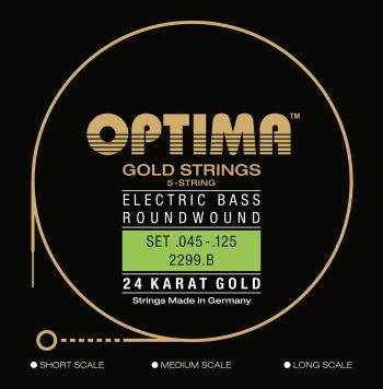 Optima 2299.B 24K Gold Strings Low-B Regular Light Struny pre 5-strunovú basgitaru