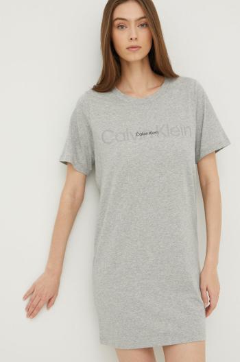 Nočná košeľa Calvin Klein Underwear dámska, šedá farba,