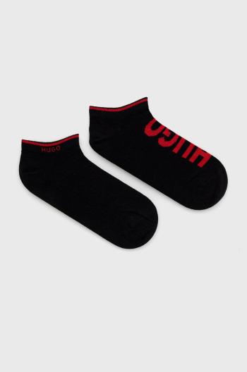 Ponožky HUGO pánske, čierna farba