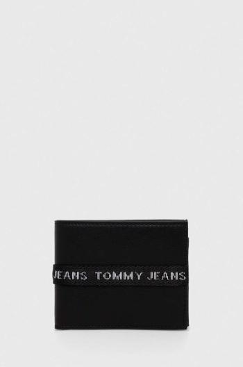 Peňaženka Tommy Jeans pánsky, čierna farba