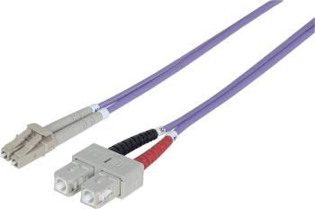 Intellinet 750929 optické vlákno LWL prepojovací kábel [1x zástrčka LC - 1x zástrčka SC] 50/125 µ Multimode OM4 2.00 m