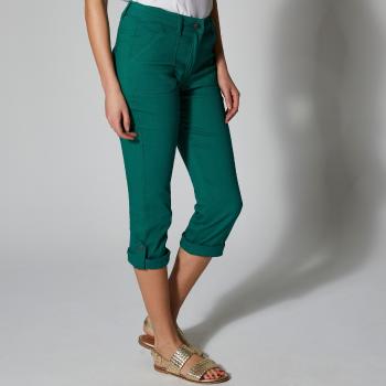 Blancheporte 3/4 džínsy s ohrnutím zelená 52