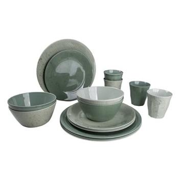 Bo-Camp Tableware Mix & Match 16pc gre mela (8712013813837)