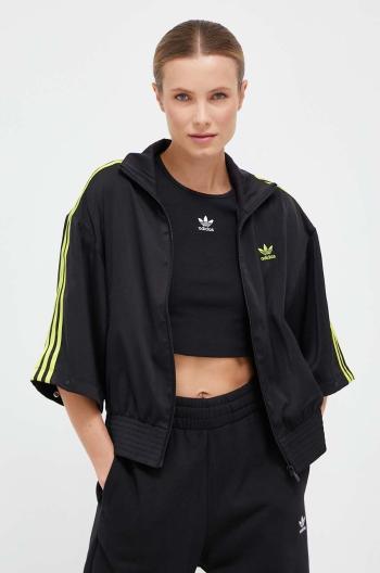 Mikina adidas Originals dámska, čierna farba, s nášivkou