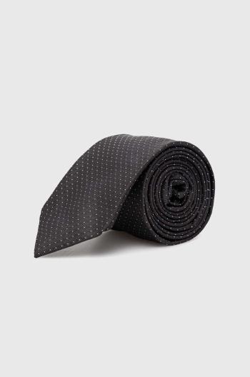 Hodvábna kravata Tiger Of Sweden Tower čierna farba