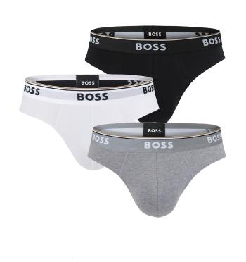 BOSS - slipy 3PACK cotton stretch power black, white, gray combo - limitovaná fashion edícia (HUGO BOSS)-XL (99-107 cm)
