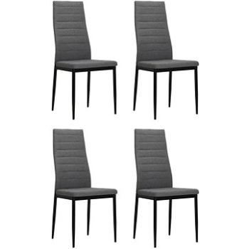 Jedálenské stoličky 4 ks svetlosivé textil (246182)