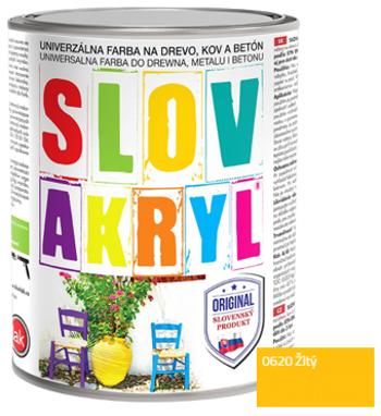 SLOVAKRYL - Univerzálna vodou riediteľná farba 0620 - žltá 5 kg