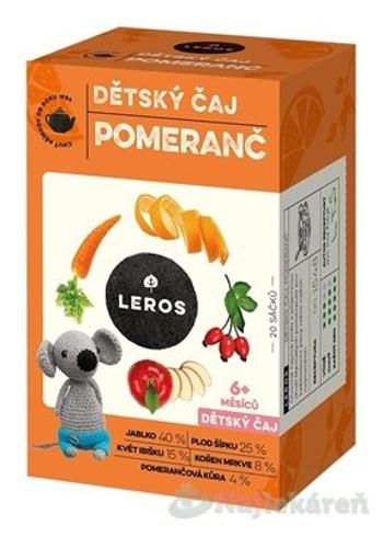 LEROS DETSKÝ ČAJ POMARANČ nálevové vrecká (od 6+ mesiacov) 20x2g (40g)