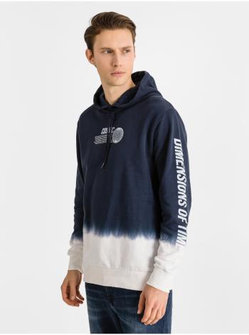 Mikiny s kapucou pre mužov Jack & Jones - modrá