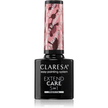 Claresa Extend Care 5 in 1 Keratin podkladový lak pre gélové nechty s vyživujúcim účinkom odtieň #3 5 g