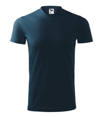 MALFINI Tričko Heavy V-neck - Námornícka modrá | XL
