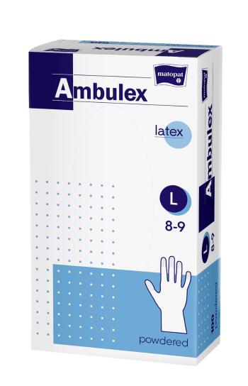 Ambulex rukavice latexové veľ. L nesterilné pudrované 100 ks