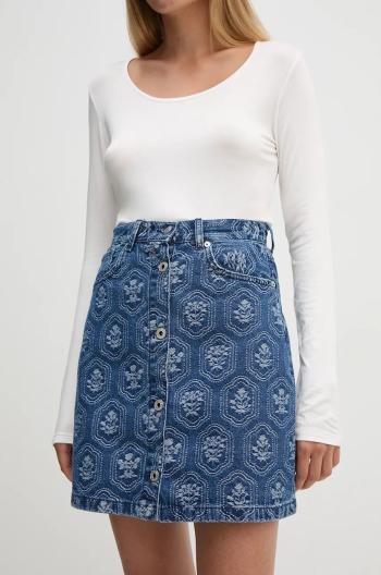 Rifľová sukňa Pepe Jeans MINI SKIRT HW JACQUARD mini, áčkový strih, PL901165