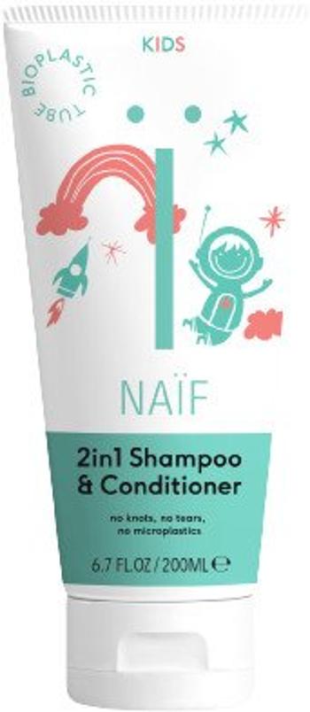 Naif Detský šampón a kondicionér 2v1 pre ľahké rozčesávanie 200 ml