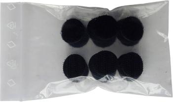 TRU COMPONENTS 685-330-Bag okrúhle suché zipsy lepiaci háčiková a flaušová časť (Ø) 19 mm čierna 8 ks