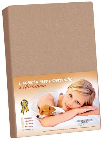 Jersey s elastanom prestieradlo 180x200 313 kávová KL4