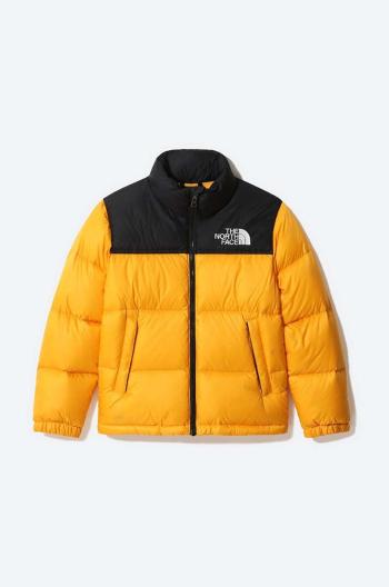 Detská páperová bunda The North Face Youth 1996 Retro Nuptse žltá farba