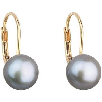 EVOLUTION GROUP 921009.3 grey dekorované pravou perlou AAA 8 – 8,5 (Au 585/1000, 1,02 g) (8590962210675)