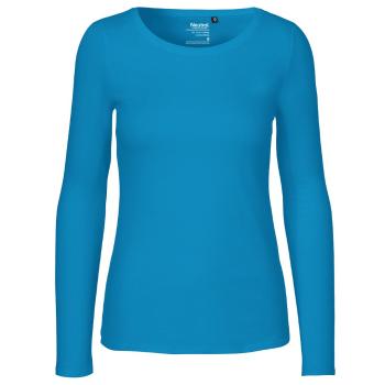 Neutral Dámske tričko s dlhým rukávom z organickej Fairtrade bavlny - Zafírová modrá | XL